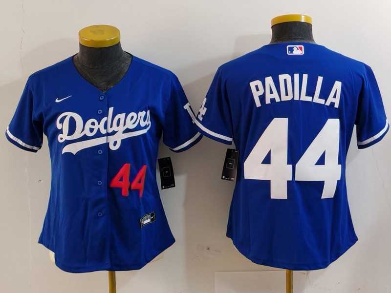 Youth Los Angeles Dodgers #44 Vicente Padilla Number Blue Cool Base Stitched Jersey